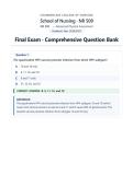 Final Exam&colon; NR509 &sol; NR-509 &lpar;Latest Update 2026 &sol; 2027 &rpar;Advanced Physical Assessment &vert; Questions & Verified Answers &vert; 100&percnt; Correct &vert; Grade A - Chamberlain