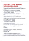 OPOTA SPO'S  EXAM QUESTIONS WITH VERIFIED ANSWERS