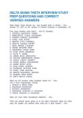DELTA SIGMA THETA INTERVIEW STUDY PREP QUESTIONS AND CORRECT VERIFIED ANSWERS