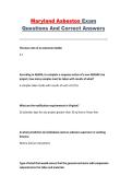 Maryland Asbestos Exam &ndash; Questions and Correct Answers