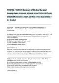 NUR 170 &sol; NUR170 Concepts of Medical-Surgical Nursing Exam 4 Version B Guide Actual 2026&sol;2027 with Detailed Rationales &vert; 100&percnt; Verified &vert; Pass Guaranteed &ndash; A&plus; Graded