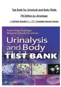 Test Bank for Urinalysis and Body Fluids &NewLine;7th Edition by Strasinger&NewLine; &vert; Verified Chapter's 1 - 17 &vert; Complete Newest Version&NewLine;