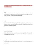 Personal Care Home Administrator Exam Complete Questions And Verified Answers