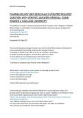 PHARMACOLOGY NRS 2020 EXAM 3 UPDATED 2026&sol;2027 &NewLine;QUESTION WITH VERIFIED ANSWER &lpar;ORIGINAL EXAM&rpar; &NewLine;GRADED A OAKLAND UNIVERSITY 