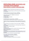 OPOTA FINAL EXAM  QUESTIONS AND ANSWERS WITH VERIFIED SOLUTIONS &vert; LATEST UPDATED 2026