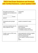 PACU final Exam Questions and Answers&NewLine;with Verified Solutions &vert; Latest Updated 2026