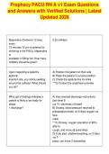 Prophecy PACU RN A v1 Exam Questions&NewLine;and Answers with Verified Solutions &vert; Latest&NewLine;Updated 2026