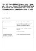 POLS 207 EXAM 3 REVIEW&colon; Jason Smith - Texas A&M University EXAM WITH CORRECT ACTUAL QUESTIONS AND CORRECTLY WELL DEFINED ANSWERS LATEST ALREADY GRADED A&plus; 2026