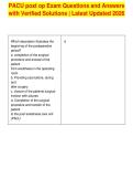 PACU post op Exam Questions and Answers&NewLine;with Verified Solutions &vert; Latest Updated 2026