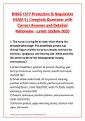 RNSG 1517 Protection & Regulation EXAM 5 &vert; Complete Questions with Correct Answers and Detailed Rationales - Latest Update 2026