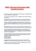VNSG 1423 Exam &num;2 Questions With Complete Answers