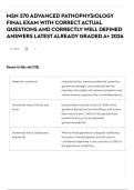 MSN 570 ADVANCED PATHOPHYSIOLOGY FINAL EXAM WITH CORRECT ACTUAL QUESTIONS AND CORRECTLY WELL DEFINED ANSWERS LATEST ALREADY GRADED A&plus; 2026