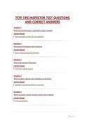 TCFP FIRE INSPECTOR TEST QUESTIONS AND CORRECT ANSWERS&NewLine;