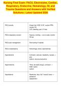 Nursing Final Exam&colon; PACU&comma; Electrolytes&comma; Cardiac&comma;&NewLine;Respiratory&comma; Endocrine&comma; Hematology&comma; GI&comma; and&NewLine;Trauma Questions and Answers with Verified&NewLine;Solutions &vert; Latest Updated 2026