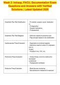 Week 2&colon; Intraop&comma; PACU&comma; Documentation Exam&NewLine;Questions and Answers with Verified&NewLine;Solutions &vert; Latest Updated 2026