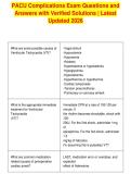 PACU Complications Exam Questions and&NewLine;Answers with Verified Solutions &vert; Latest&NewLine;Updated 2026