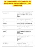 PACU assessment Exam Questions and&NewLine;Answers with Verified Solutions &vert; Latest&NewLine;Updated 2026