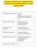 Emergence&sol;PACU Exam Questions and&NewLine;Answers with Verified Solutions &vert; Latest&NewLine;Updated 2026