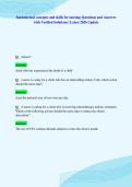 fundamental concepts and skills for nursing Questions and Answers&NewLine;with Verified Solutions &vert; Latest 2026 Update