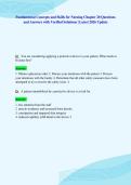 Fundamental Concepts and Skills for Nursing Chapter 20 Questions&NewLine;and Answers with Verified Solutions &vert; Latest 2026 Update