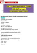 NSG 121 Health Assessment Final Exam Questions with Complete Solutions &vert; Herzing University &vert; Comprehensive Exam Preparation Guide