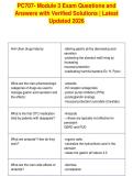 PC707- Module 3 Exam Questions and&NewLine;Answers with Verified Solutions &vert; Latest&NewLine;Updated 2026