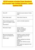 PC707-module 4-Cardiac Exam Questions&NewLine;and Answers with Verified Solutions &vert; Latest&NewLine;Updated 2026