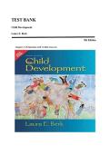 Child Development 9th Edition Test Bank &vert; Laura E&period; Berk &vert; Complete Chapters &vert; Verified Questions & Answers &vert; Developmental Psychology Exam Prep