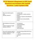 PC707-Module 6-Respiratory & ENT Exam&NewLine;Questions and Answers with Verified&NewLine;Solutions &vert; Latest Updated 2026