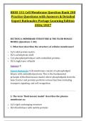 BIOD 151 Cell Membrane Question Bank &vert; 200 Practice Questions with Answers & Expert Rationales &vert; Portage Learning 2026&sol;2027