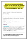 BIOD 151 Cell Membrane & Membrane Transport Practice Test &vert; 100 Questions with Expert Rationales &vert; Portage Learning 2026&sol;2027
