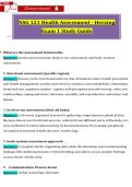 NSG 121 Health Assessment &lpar;Herzing University&rpar; Exam 1 Study Guide &vert; Comprehensive Nursing Exam Review