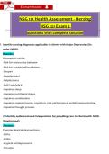 NSG 121 Health Assessment Exam 2 Questions with Complete Solutions &vert; Herzing University &vert; Comprehensive Exam Review & Answer Guide