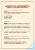 PEARSON VUE LIFE & HEALTH INSURANCE EXAM 2026&sol;2027 &NewLine;REAL EXAM QUESTIONS AND CORRECT VERIFIED ANSWERS WITH &NewLine;RATIONALES &sol; ALREADY GRADED A&plus; &lpar;MOST RECENT&excl;&excl;&rpar; 