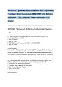 WGU D488 Cybersecurity Architecture and Engineering Final Exam Test Bank Actual 2026&sol;2027 with Detailed Rationales &vert; 100&percnt; Verified &vert; Pass Guaranteed &ndash; A&plus; Graded