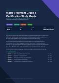  ADEQ Water Treatment Grade 1 Certification Test Bank Actual 2026&sol;2027 &ndash; Complete Exam-Style Questions &vert; 100&percnt; Verified &ndash; Pass Guaranteed &ndash; A&plus; Graded