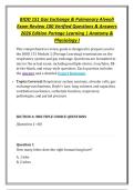 BIOD 151 Gas Exchange & Pulmonary Alveoli &NewLine;Exam Review 100 Verified Questions & Answers  &NewLine;2026 Edition Portage Learning &vert; Anatomy & &NewLine;Physiology I