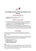 EHR Go Knowledge Activity&colon; Tools & Resources Overview AK1012 Complete Questions and Answers Latest