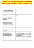 Chapter 9 PCA Exam Questions and Answers&NewLine;with Verified Solutions &vert; Latest Updated 2026&NewLine;