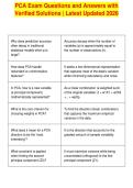PCA Exam Questions and Answers with&NewLine;Verified Solutions &vert; Latest Updated 2026&NewLine;