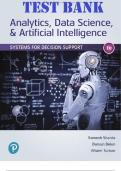 Test Bank&colon; Analytics&comma; Data Science&comma; & Artificial Intelligence - Systems for Decision Support&comma; 11th Edition&NewLine;&NewLine;