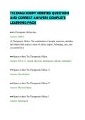 TCI EXAM SCRIPT VERIFIED QUESTIONS &NewLine;AND CORRECT ANSWERS COMPLETE &NewLine;LEARNING PACK 