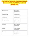 PCA Insects&colon; Taxonomy Exam Questions and&NewLine;Answers with Verified Solutions &vert; Latest&NewLine;Updated 2026
