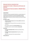 Minnesota Veterinary Jurisprudence Exam&NewLine;Comprehensive Test Bank &ndash; 500 Questions with Answers and &NewLine;Rationales&NewLine;Minnesota Board of Veterinary Medicine &vert; 2026&sol;2027 Edition &NewLine;&vert; Graded A&plus;