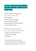 TCI FULL QUESTIONS AND CORRECT &NewLine;ANSWERS VERIFIED CERTIFICATION &NewLine;STUDY PACK