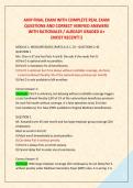 AHIP FINAL EXAM WITH COMPLETE REAL EXAM &NewLine;QUESTIONS AND CORRECT VERIFIED ANSWERS  &NewLine;WITH RATIONALES &sol; ALREADY GRADED A&plus;  &NewLine;&lpar;MOST RECENT&excl;&excl;&rpar;