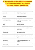 PCA Chapter 40 terms&sol;abbreviations Exam&NewLine;Questions and Answers with Verified&NewLine;Solutions &vert; Latest Updated 2026