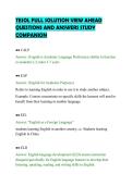 TESOL FULL SOLUTION VIEW AHEAD &NewLine;QUESTIONS AND ANSWERS STUDY &NewLine;COMPANION 