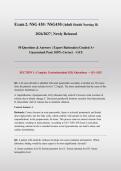 Exam 2&colon; NSG 430 &sol; NSG430 Adult Health Nursing II &vert;2026&sol;2027&vert; Newly Released &vert; Actual Exam &vert; 50 Q&A &vert; GCU &vert; Guaranteed Pass - A&plus; Graded