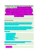 Critical Care Nursing EXAM STUDY GUIDE 2026&sol;2027 ACCURATE QUESTIONS WITH CORRECT DETAILED SOLUTIONS &vert;&vert; 100&percnt; GUARANTEED PASS NEWEST VERSION &vert; Galen College of Nursing